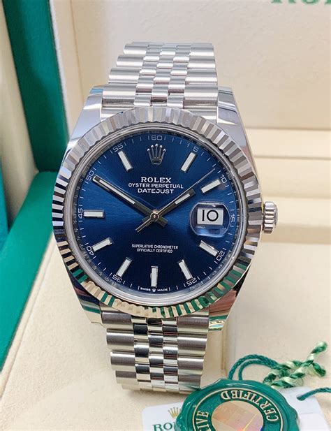 rolex blue concentric dial|rolex datejust 41.